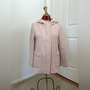 Zara Light Pink Hooded Cape Coat